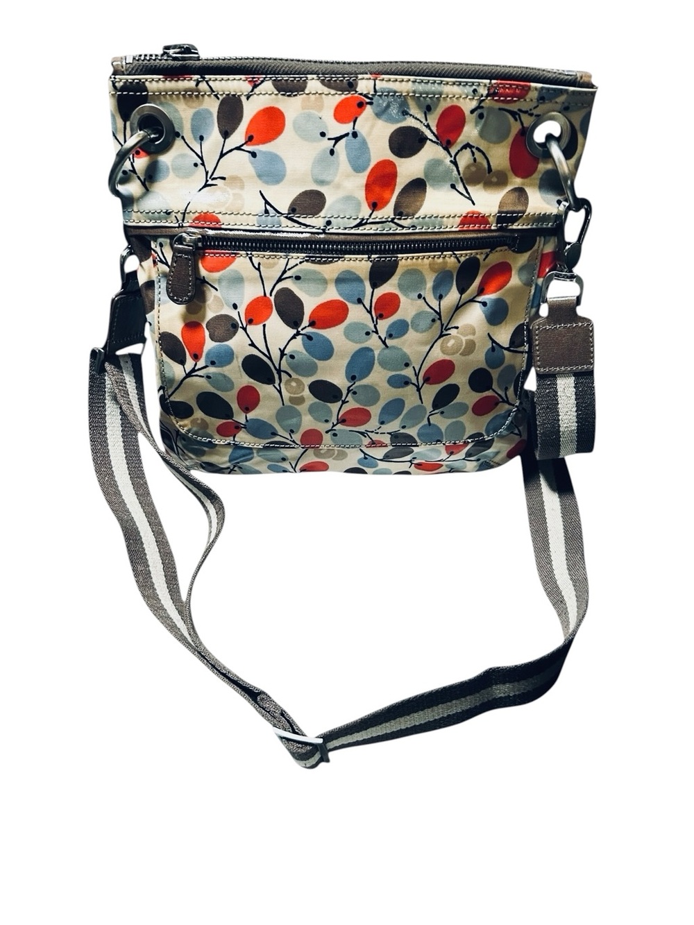 Boden Floral Crossbody Bag Oilcloth Coated Canvas Messenger Adjustable Strap - Picture 6 of 9